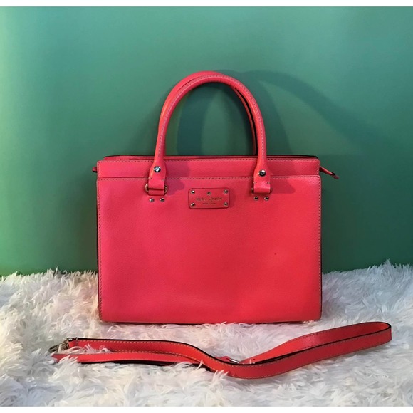 kate spade Handbags - Kate Spade Flamingo Pink Stuctured Handbag/Crossbody